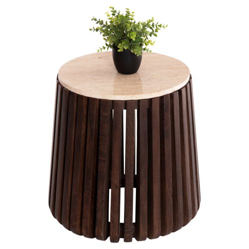 boithitiko-trapezi-fb99711-masif-xylo-ak ΒΟΗΘΗΤΙΚΟ ΤΡΑΠΕΖΙ KREST HM9711 ΜΑΣΙΦ ΞΥΛΟ ΑΚΑΚΙΑΣ ΣΕ ΚΑΦΕ-ΤΡΑΒΕΡΤΙΝA Φ50x50Υεκ.