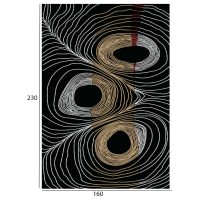 chali-salonioy-me-krosia-mayro-chryso-gk-1 ΧΑΛΙ ΣΑΛΟΝΙΟΥ ΜΕ ΚΡΟΣΙΑ JOSIANE ΜΑΥΡΟ - ΧΡΥΣΟ - ΓΚΡΙ HM7675.27 160X230 εκ.