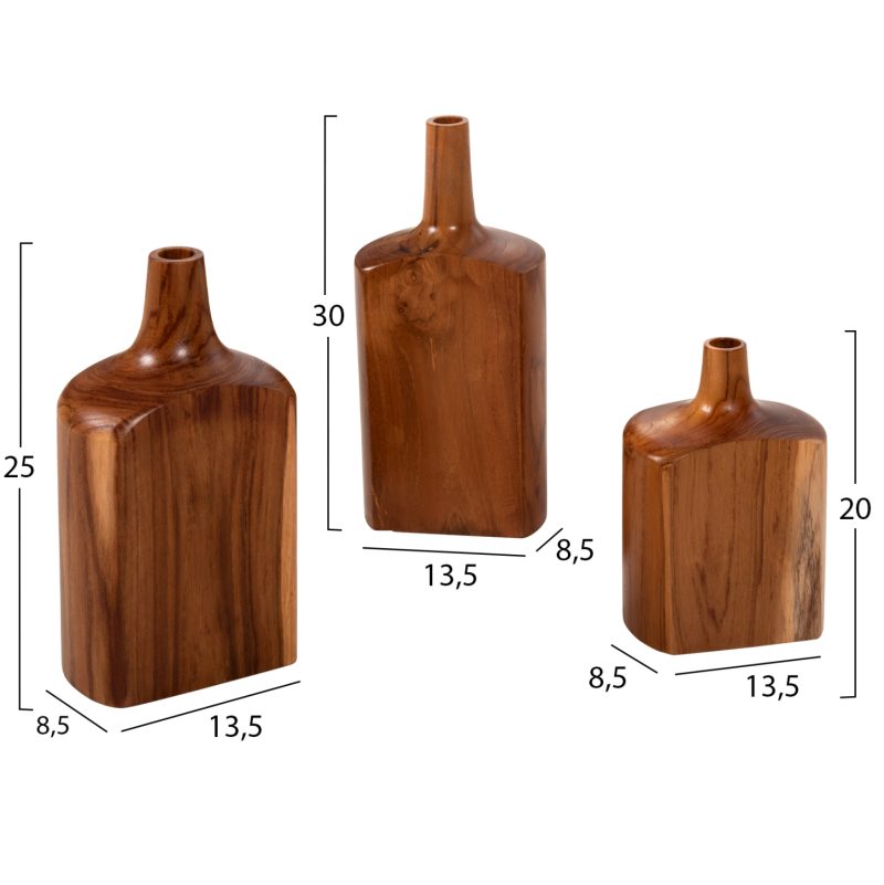 diakosmitika-mpoykalia-set-3tmch-fb97716-1 ΔΙΑΚΟΣΜΗΤΙΚA ΜΠΟΥΚΑΛΙΑ ΣΕΤ 3ΤΜΧ HM7716 ΑΠΟ ΜΑΣΙΦ ΞΥΛΟ ΤEAK ΚΑΡΥΔΙ