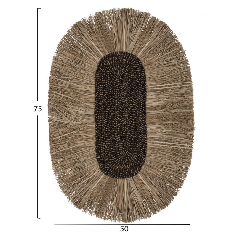 ΔΙΑΚΟΣΜΗΤΙΚΟ ΤΟΙΧΟΥ ΟΒΑΛ ΑΠΟ GRASS ΚΑΙ ΙΝΕΣ ΑΜΠΑΚΑ ΣΕ ΧΡΩΜΑ ΦΥΣΙΚΟ 50x5x75Yεκ.HM7794