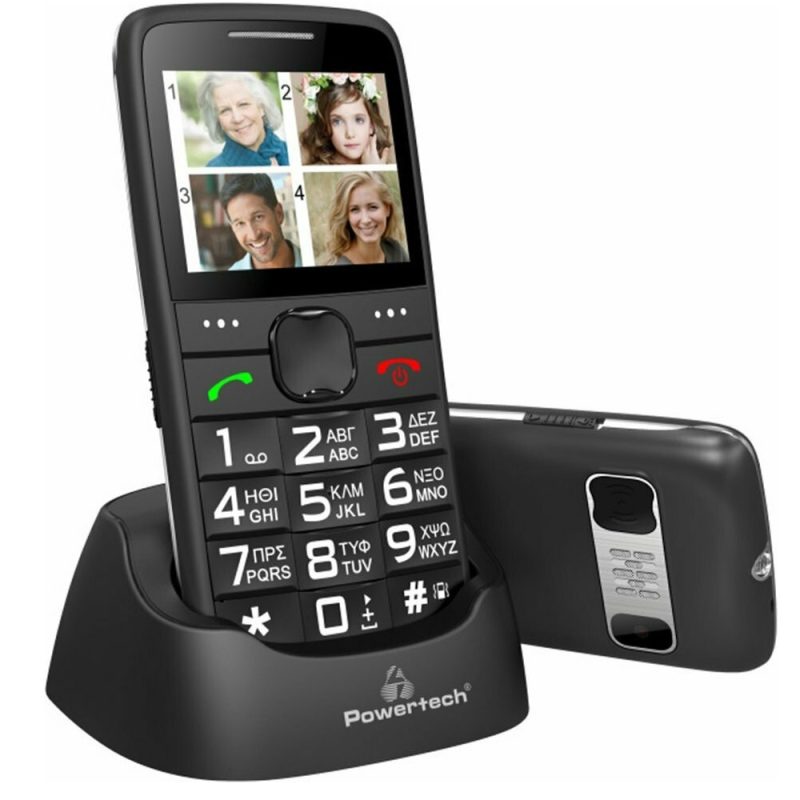 electromania_product_num-3641 POWERTECH Κινητό Τηλέφωνο Sentry Eco PTM-18, SOS Call, με φακό, μαύρο PTM-18