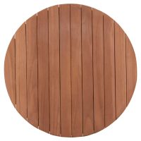 ΕΠΙΦΑΝΕΙΑ ΤΡΑΠΕΖΙΟΥ ΣΤΡΟΓΓΥΛΗ HM18132 ΞΥΛΟ TEAK--ΦΥΣΙΚΟ Φ60x4(πάχος)εκ.