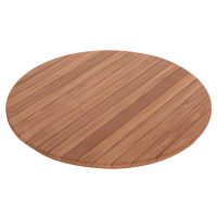 ΕΠΙΦΑΝΕΙΑ ΤΡΑΠΕΖΙΟΥ ΣΤΡΟΓΓΥΛΗ HM18134 ΞΥΛΟ TEAK--ΦΥΣΙΚΟ Φ80x4(πάχος)εκ.