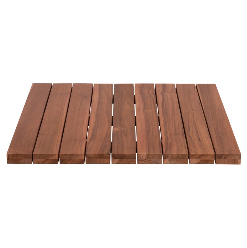 ΕΠΙΦΑΝΕΙΑ ΤΡΑΠΕΖΙΟΥ ΞΥΛΟ TEAK-ΦΥΣΙΚΟ ΤΕΤΡΑΓΩΝΗ HM6139 ΜΑΣΙΦ 80x80x4(πάχος)εκ.