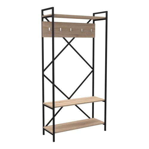 epiplo-eisodoy-fb918188-melamini-sonama- ΕΠΙΠΛΟ ΕΙΣΟΔΟΥ NAVIS HM18188 ΜΕΛΑΜΙΝΗ ΣΟΝΑΜΑ-ΜΑΥΡΟΣ ΜΕΤΑΛ.ΣΚΕΛΕΤΟΣ 90x34x180Υεκ.