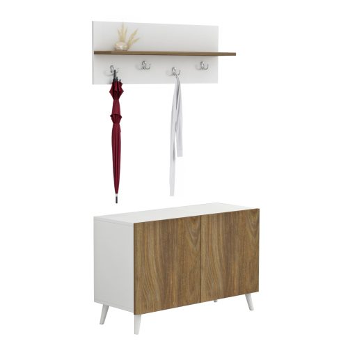 epiplo-eisodoy-fb9887611-melamini-se-fys ΕΠΙΠΛΟ ΕΙΣΟΔΟΥ DELPHINE HM8876.11 ΜΕΛΑΜΙΝΗ ΣΕ ΦΥΣΙΚΟ-ΛΕΥΚΟ 80x31,3x41,5Yεκ