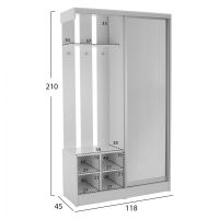 epiplo-eisodoy-me-kathrepti-leyko-fb9242-1 ΕΠΙΠΛΟ ΕΙΣΟΔΟΥ ΜΕ ΣΥΡΟΜΕΝΗ ΝΤΟΥΛΑΠΑ Κ ΚΑΘΡΕΦΤΗ DULCE ΛΕΥΚΟ HM2424.03 118x45x210 εκ.