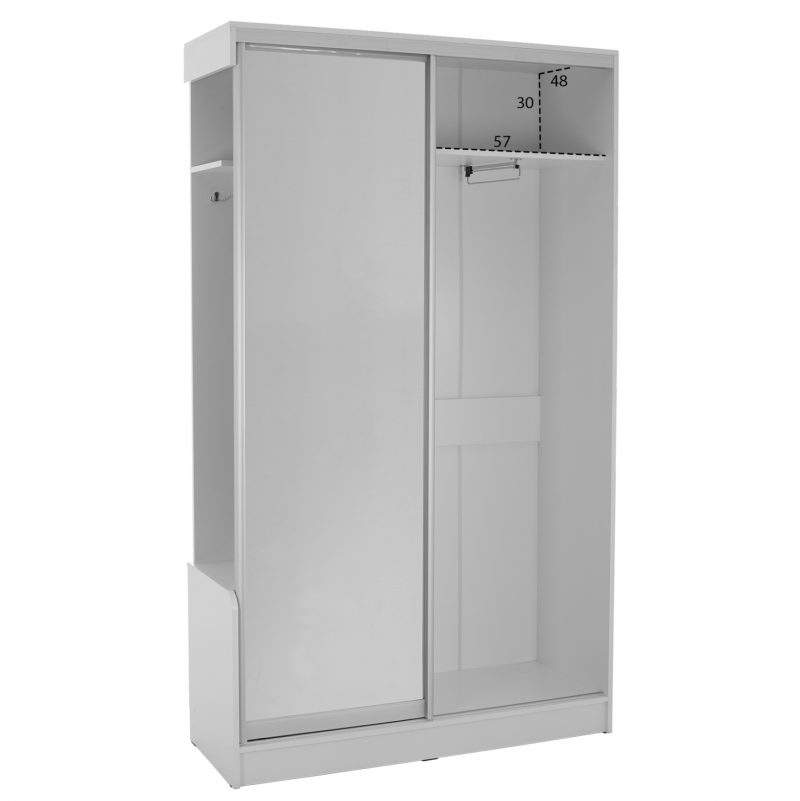 epiplo-eisodoy-me-kathrepti-leyko-fb9242-2 ΕΠΙΠΛΟ ΕΙΣΟΔΟΥ ΜΕ ΣΥΡΟΜΕΝΗ ΝΤΟΥΛΑΠΑ Κ ΚΑΘΡΕΦΤΗ DULCE ΛΕΥΚΟ HM2424.03 118x45x210 εκ.