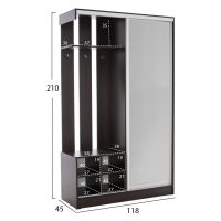 epiplo-eisodoy-me-syromeni-ntoylapa-k-ka-1 ΕΠΙΠΛΟ ΕΙΣΟΔΟΥ ΜΕ ΣΥΡΟΜΕΝΗ ΝΤΟΥΛΑΠΑ Κ ΚΑΘΡΕΦΤΗ DULCE WENGE HM2424.02 118X45X210Yεκ.