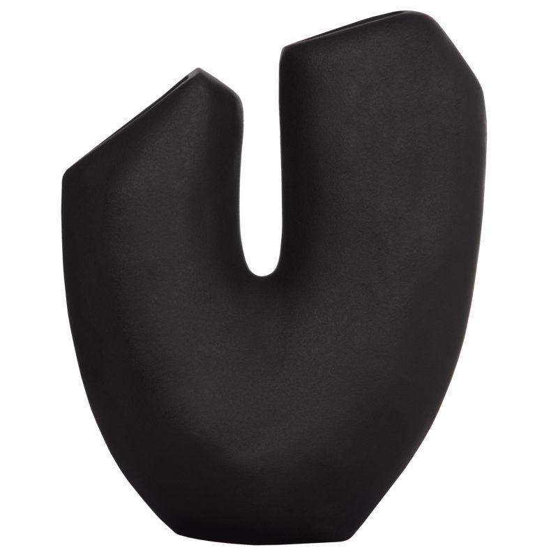 ΕΠΙΤΡΑΠΕΖΙΟ ΚΕΡΑΜΙΚΟ ΔΙΑΚΟΣΜΗΤΙΚΟ ARKEN HM4618.02 ΜΑΥΡΟ ΜΑΤ 29x8x37Υεκ