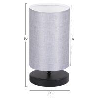 ΦΩΤΙΣΤΙΚΟ ΕΠΙΤΡΑΠΕΖΙΟ ΜΑΥΡΟ ΜΕ ΑΣΗΜΙ HM7595.03 15x30εκ.