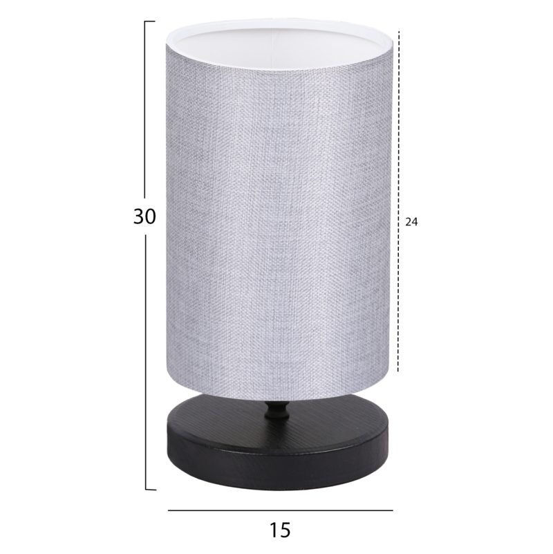 ΦΩΤΙΣΤΙΚΟ ΕΠΙΤΡΑΠΕΖΙΟ ΜΑΥΡΟ ΜΕ ΑΣΗΜΙ HM7595.03 15x30εκ.