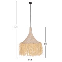 ΦΩΤΙΣΤΙΚΟ ΟΡΟΦΗΣ ΚΡΕΜΑΣΤΟ HM7816 ΚΡΟΣΙΑ ΑΠΟ ΦΥΛΛΑ ΦΟΙΝΙΚΑ ΣΕ ΦΥΣΙΚΟ ΧΡΩΜΑ Φ53x45Yεκ.