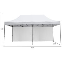 GAZEBO ΕΠΑΓΓΕΛΜΑΤΙΚΟ ΒΑΡΕΩΣ ΤΥΠΟΥ CRESSEN HM21099 ΠΤΥΣΣΟΜΕΝΟ ΑΛΟΥΜΙΝΙΟΥ 3x6x3,4Yμ
