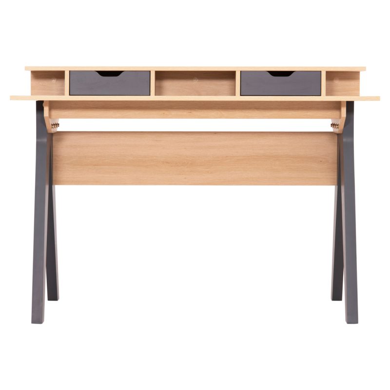 ΓΡΑΦΕΙΟ REXIN HM18290 ΜΕΛΑΜΙΝΗ ΣΕ SONAMA-ΓΚΡΙ 120x19-59x75-85,5ΥΥεκ.