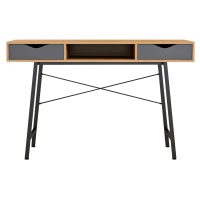 ΓΡΑΦΕΙΟ ΚΑΡΥΔΙ-ΓΚΡΙ ΜΕ ΜΑΥΡΟ ΜΑΤ ΣΚΕΛΕΤΟ HM2128.03 120x48x76,5Υ εκ.