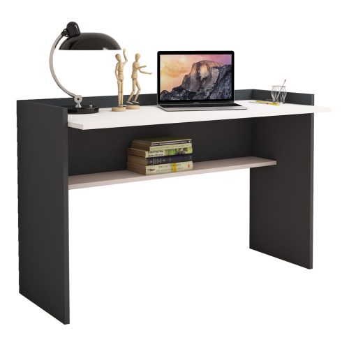 grafeio-melaminis-gkri-leyko-fb9922713-1 ΓΡΑΦΕΙΟ ΜΕΛΑΜΙΝΗΣ ΓΚΡΙ ΛΕΥΚΟ HM9227.13 118x58x80Υεκ.