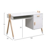 grafeio-paidiko-fb9249603-melamini-xylo-2 ΓΡΑΦΕΙΟ ΠΑΙΔΙΚΟ PASCHAL HM2496.03 ΜΕΛΑΜΙΝΗ-ΞΥΛΟ ΠΕΥΚΟΥ 120x55x75Υεκ