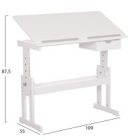 ΓΡΑΦΕΙΟ/ΣΧΕΔΙΑΣΤΗΡΙΟ ASCENT HM18289 MDF ΣΕ ΛΕΥΚΟ 109x55x87,5Υεκ