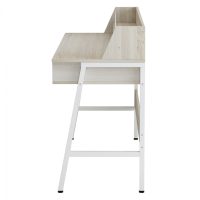 ΓΡΑΦΕΙΟ OLIVIER HM2129.01 ΜΕΛΑΜΙΝΗ ΣΕ SONAMA-ΛΕΥΚΟ-ΛΕΥΚΟΣ ΜΕΤΑΛΛΙΚΟΣ ΣΚΕΛΕΤΟΣ 104x48x89Υεκ