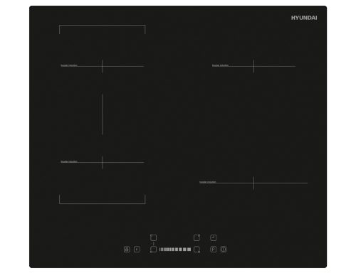Επαγωγικές εστίες Hyundai HBIH22-05IHBL με πλάτος 60cm και 4 ζώνες μαγειρέματος