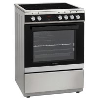 Κουζίνα Hyundai HCVC23-7260V/XP με πολυλειτουργικό φούρνο, κεραμικές εστίες, χωρητικότητα φούρνου 69L, 9 λειτουργίες ψησίματος, μηχανισμό σούβλας και ενεργειακή κλάση Α