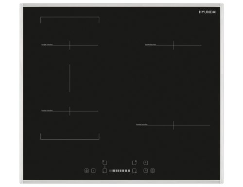 Επαγωγικές εστίες Hyundai HBIH22-05IHBL/X με πλάτος 60cm και 4 ζώνες μαγειρέματος