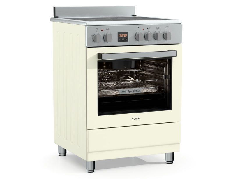 Κουζίνα Hyundai HCVR24S-6060V/BZ με 6 κεραμικές Ζώνες, χωρητικότητα φούρνου 60L, μηχανισμό σούβλας και ενεργειακή κλάση Α