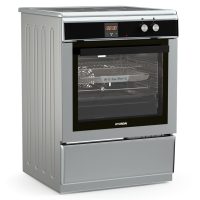 Κουζίνα Hyundai HCIN23-7261I/XT με πολυλειτουργικό φούρνο, επαγωγικές εστίες, χωρητικότητα φούρνου 69L, 9 λειτουργίες ψησίματος, μηχανισμό σούβλας και ενεργειακή κλάση Α