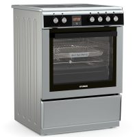 Κουζίνα Hyundai HCIN23-7260I/X με πολυλειτουργικό φούρνο, επαγωγικές εστίες, χωρητικότητα φούρνου 69L, 9 λειτουργίες ψησίματος, μηχανισμό σούβλας και ενεργειακή κλάση Α