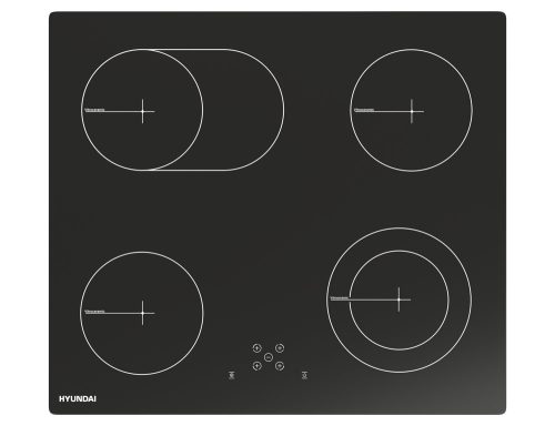 Εντοιχιζόμενες Κεραμικές εστίες Hyundai HBIH24S-06V με πλάτος 60cm και 6 ζώνες μαγειρέματος