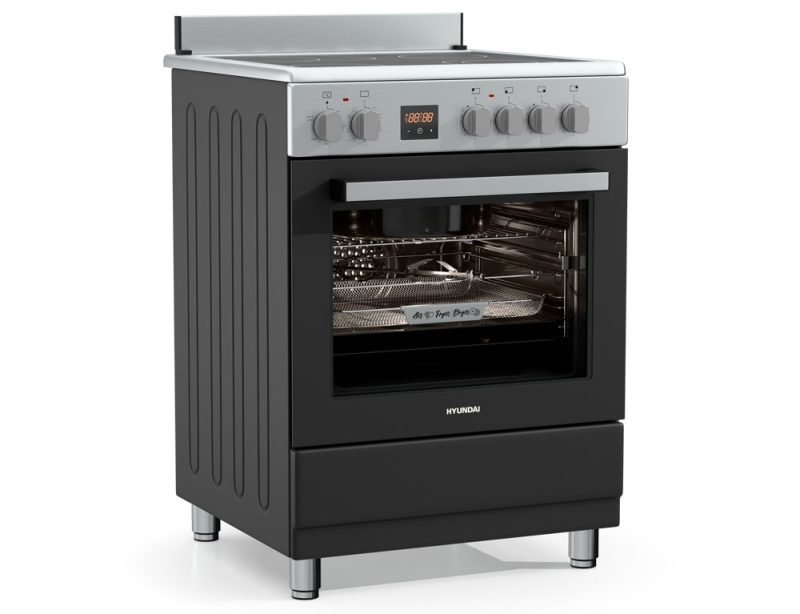 Κουζίνα Hyundai HCVR24S-6060V/AN με 6 κεραμικές Ζώνες, χωρητικότητα φούρνου 60L, μηχανισμό σούβλας και ενεργειακή κλάση Α
