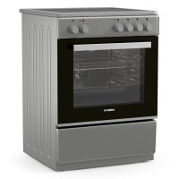 Κουζίνα Hyundai HCVC24V-7260VS/S με κεραμικές εστίες, χωρητικότητα φούρνου 69L, 5 λειτουργίες ψησίματος και ενεργειακή κλάση Α