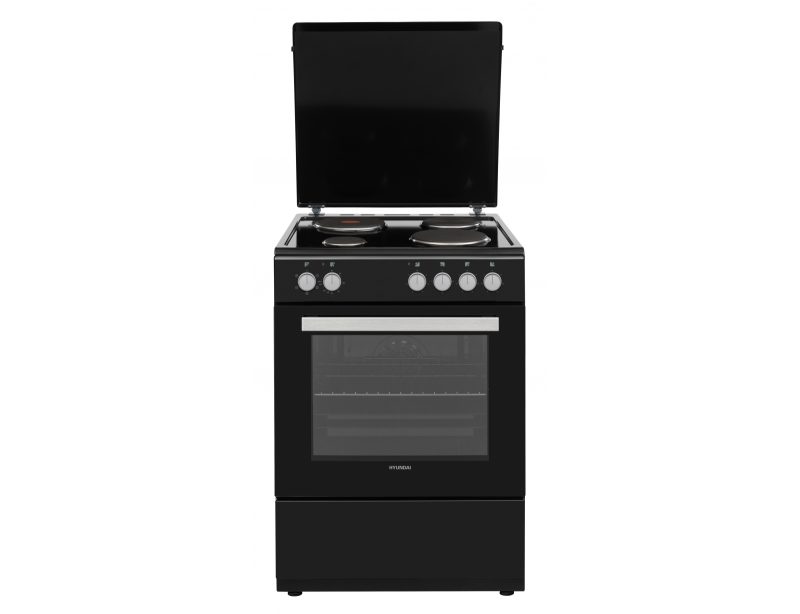 Κουζίνα Hyundai HCMU24V-7260E/BL με ηλεκτρικό φούρνο, εμαγιέ εστίες, χωρητικότητα φούρνου 69L, 5 λειτουργίες ψησίματος και ενεργειακή κλάση Α