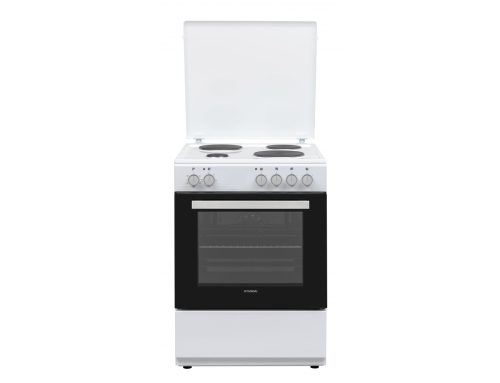 Κουζίνα Hyundai HCMU24V-7260E/W με ηλεκτρικό φούρνο, εμαγιέ εστίες, χωρητικότητα φούρνου 69L, 5 λειτουργίες ψησίματος και ενεργειακή κλάση Α