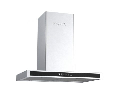 Απορροφητήρας Hyundai HHD24-T9661B/GL με πλάτος 60cm και απορροφητική ισχύ 650 m³/h - Inox Frame & Black Glass Panel