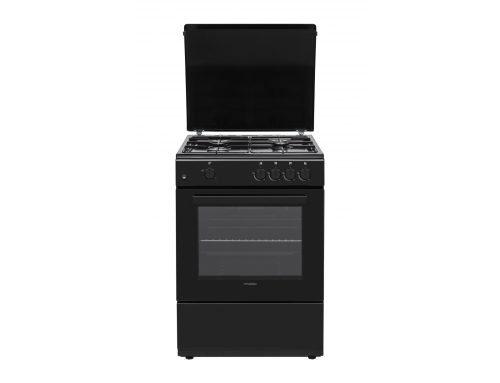 Κουζίνα Hyundai HCGC25V-72604G/BL με φούρνο και εστίες αερίου, χωρητικότητα φούρνου 75L, 5 διαφορετικές εντάσεις φωτιάς και ενεργειακή κλάση Α