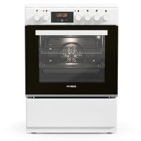 Κουζίνα Hyundai HCVC24V-7260V/W με κεραμικές εστίες, χωρητικότητα φούρνου 69L, 5 λειτουργίες ψησίματος και ενεργειακή κλάση Α
