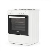 Κουζίνα Hyundai HCMU24V-7260ES/W με πολυλειτουργικό φούρνο, εμαγιέ εστίες, χωρητικότητα φούρνου 72L, 5 λειτουργίες ψησίματος και ενεργειακή κλάση Α