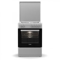 Κουζίνα Hyundai HCMU24V-7260E/S με ηλεκτρικό φούρνο, εμαγιέ εστίες, χωρητικότητα φούρνου 69L, 5 λειτουργίες ψησίματος και ενεργειακή κλάση Α