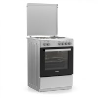 Κουζίνα Hyundai HCMU24V-7260E/S με ηλεκτρικό φούρνο, εμαγιέ εστίες, χωρητικότητα φούρνου 69L, 5 λειτουργίες ψησίματος και ενεργειακή κλάση Α