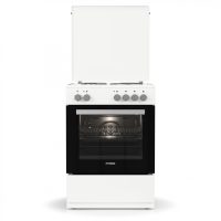 Κουζίνα Hyundai HCMU24V-7260E/W με ηλεκτρικό φούρνο, εμαγιέ εστίες, χωρητικότητα φούρνου 69L, 5 λειτουργίες ψησίματος και ενεργειακή κλάση Α