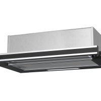 Απορροφητήρας Hyundai HHD24-TL7061B/GL με πλάτος 60cm και απορροφητική ισχύ 450 m³/h - Inox Frame & Black Glass