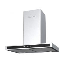 Απορροφητήρας Hyundai HHD24-T9661B/GL με πλάτος 60cm και απορροφητική ισχύ 650 m³/h - Inox Frame & Black Glass Panel