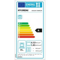 Κουζίνα Hyundai HCGC25V-72604G/W με φούρνο και εστίες αερίου, χωρητικότητα φούρνου 75L, 5 διαφορετικές εντάσεις φωτιάς και ενεργειακή κλάση Α