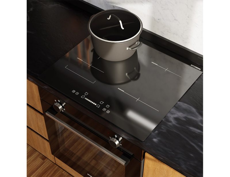 Επαγωγικές εστίες Hyundai HBIH22-05IHBL με πλάτος 60cm και 4 ζώνες μαγειρέματος