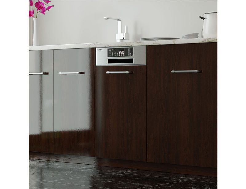Εντοιχιζόμενο Πλυντήριο Πιάτων Hyundai HDW21-4560SBI/X με χωρητικότητα 10 σερβίτσια και ενεργειακή κλάση E