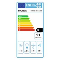 Απορροφητήρας Hyundai HHD23-S5562BL με πλάτος 60cm και απορροφητική ισχύ 450 m³/h - Μαύρο