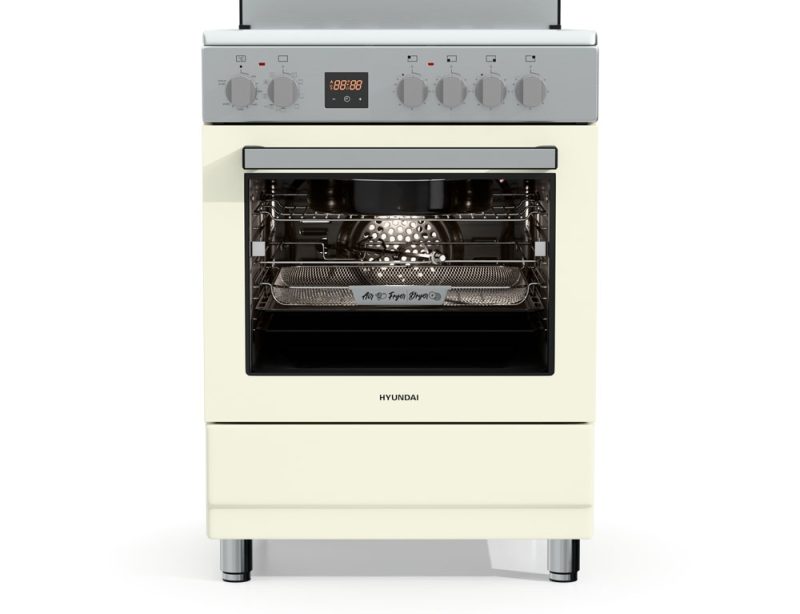 Κουζίνα Hyundai HCVR24S-6060V/BZ με 6 κεραμικές Ζώνες, χωρητικότητα φούρνου 60L, μηχανισμό σούβλας και ενεργειακή κλάση Α