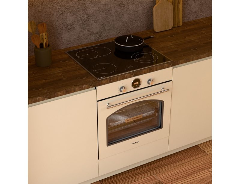 Εντοιχιζόμενες Κεραμικές εστίες Hyundai HBIH24S-06VX με πλάτος 60cm και 6 ζώνες μαγειρέματος